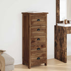 Ladekast massief teakhout 45x35x110 cm naturel