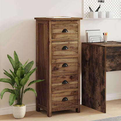 Ladekast met lade Bruin 45 x 35 x 110 cm Massief Teakhout