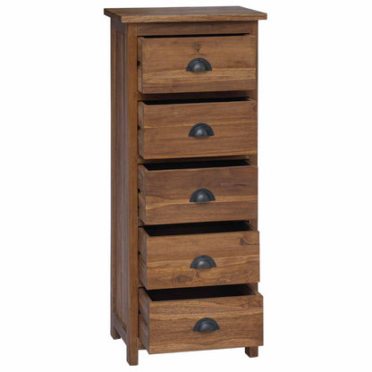 Ladekast met lade Bruin 45 x 35 x 110 cm Massief Teakhout