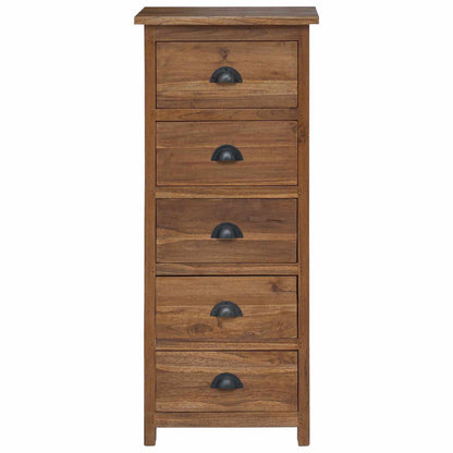 Ladekast met lade Bruin 45 x 35 x 110 cm Massief Teakhout