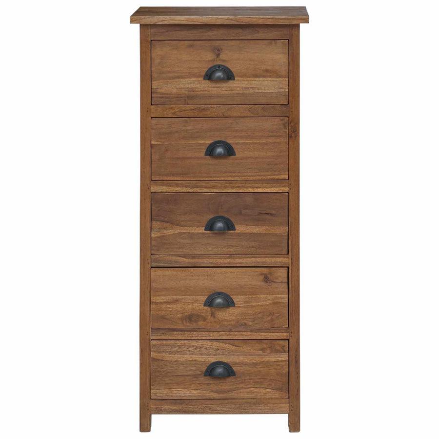 Ladekast met lade Bruin 45 x 35 x 110 cm Massief Teakhout