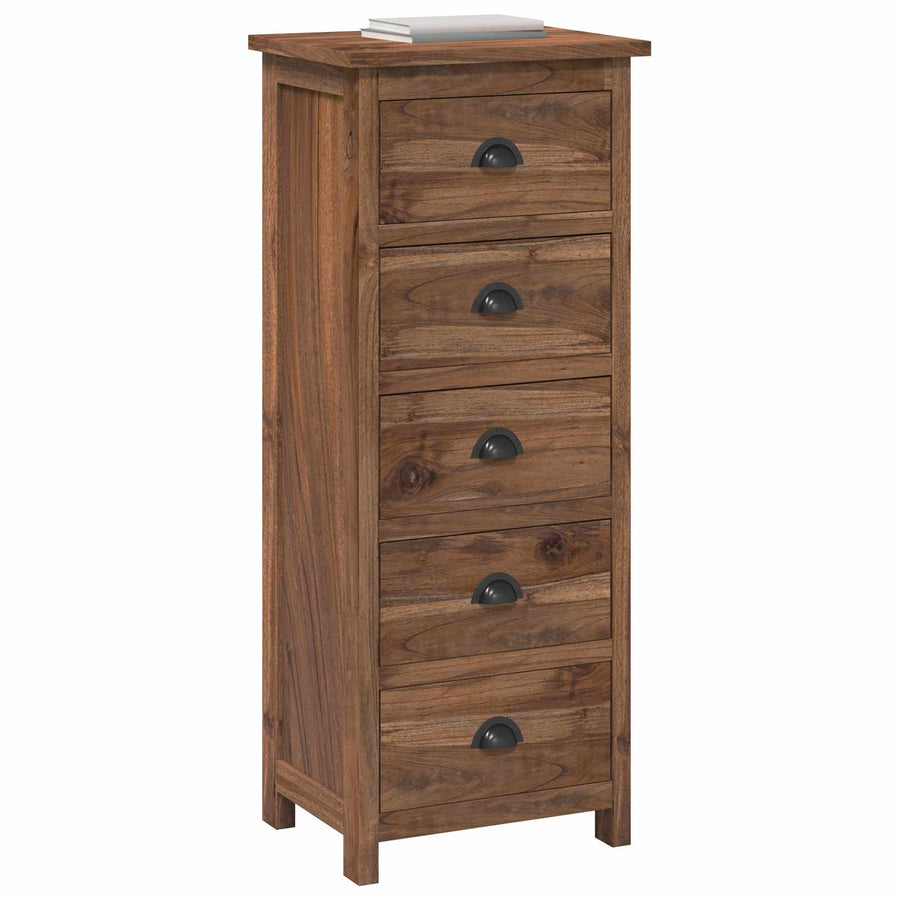 Ladekast met lade Bruin 45 x 35 x 110 cm Massief Teakhout