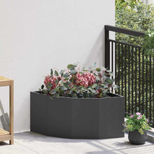 Hoek Plantbak Zwart 60 x 60 x 35 cm Staal