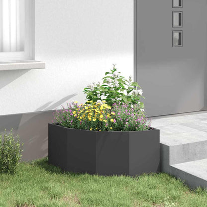 Hoek Plantbak Zwart 60 x 60 x 35 cm Staal