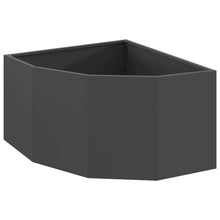 Hoek Plantbak Zwart 60 x 60 x 35 cm Staal