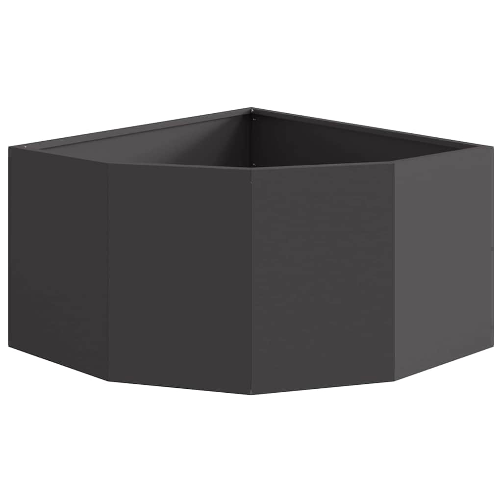 Hoek Plantbak Zwart 60 x 60 x 35 cm Staal