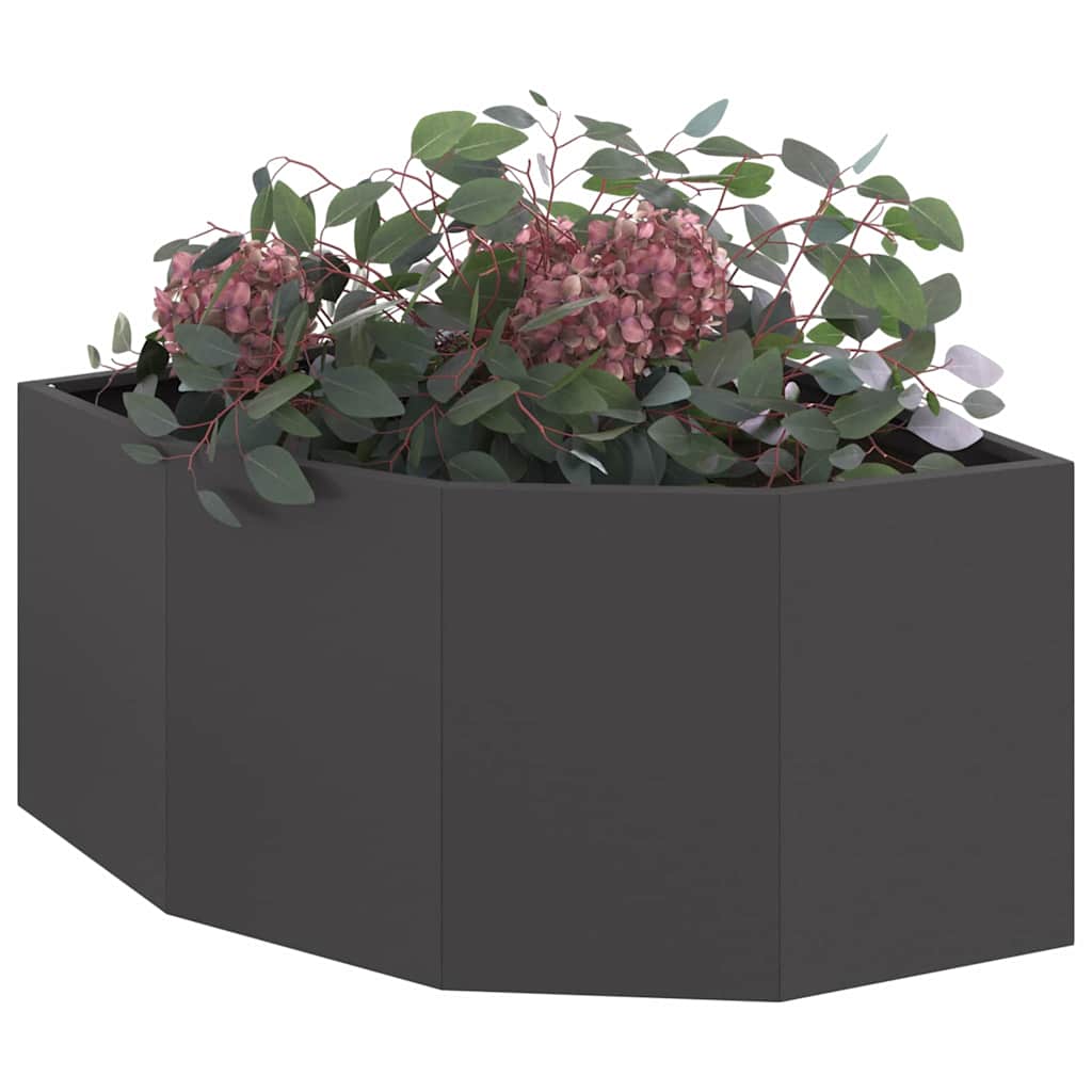Hoek Plantbak Zwart 60 x 60 x 35 cm Staal