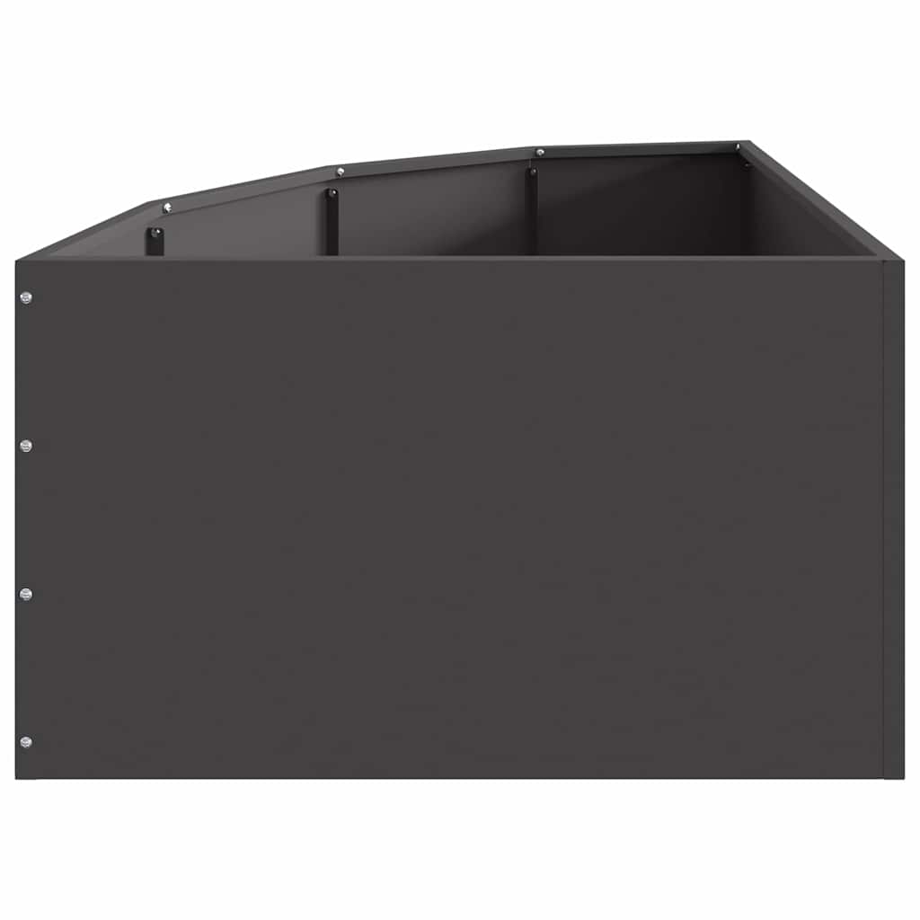 Hoek Plantbak Zwart 60 x 60 x 35 cm Staal