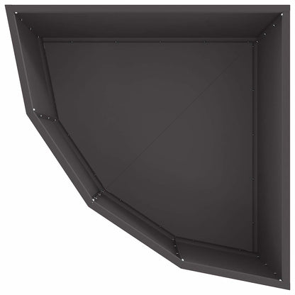 Hoek Plantbak Zwart 60 x 60 x 35 cm Staal