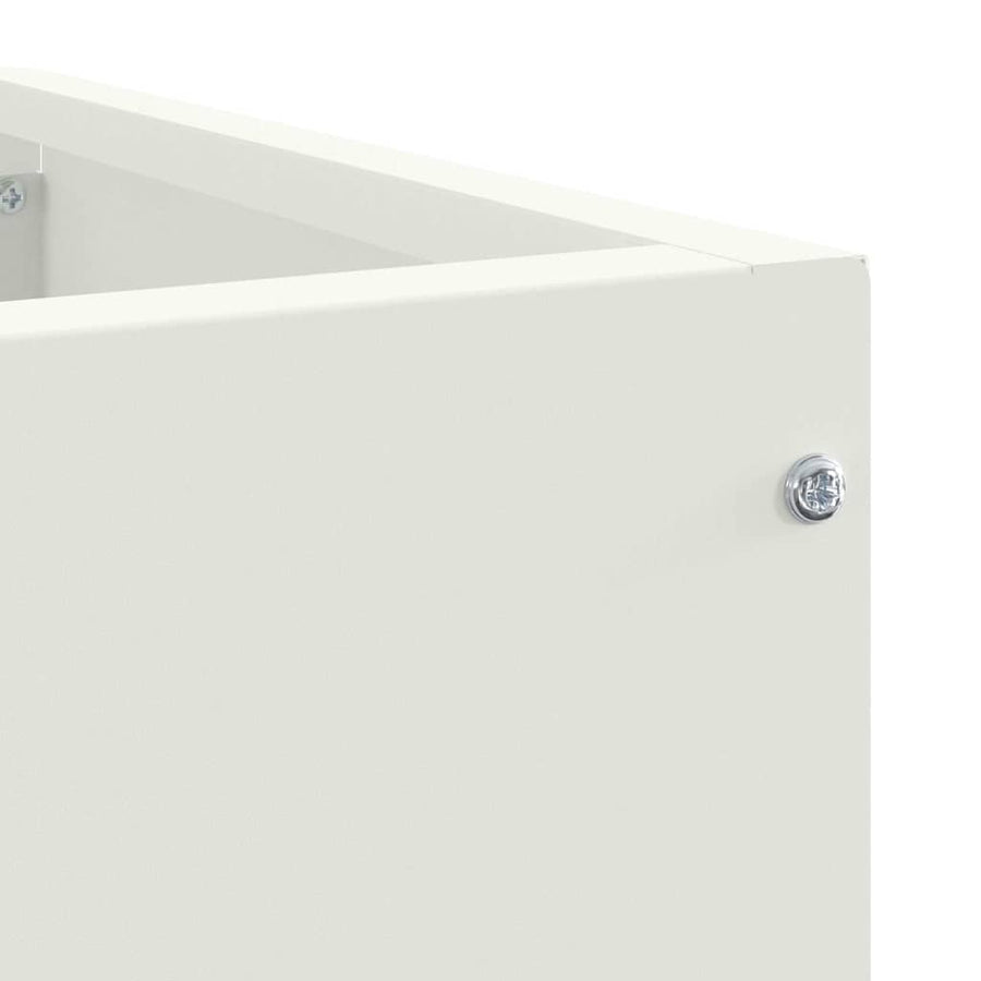 Hoek Plantbak Wit 60 x 60 x 35 cm Staal