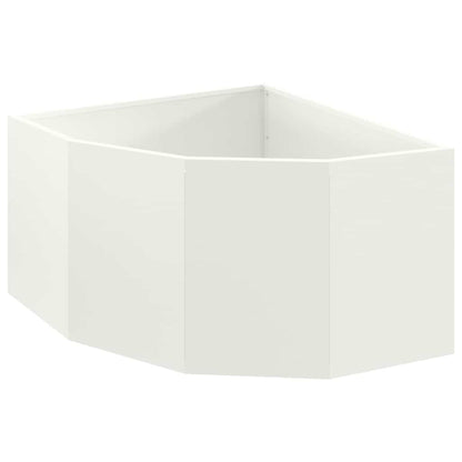 Hoek Plantbak Wit 60 x 60 x 35 cm Staal