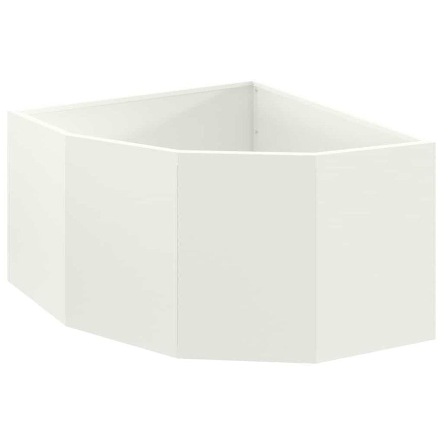 Hoek Plantbak Wit 60 x 60 x 35 cm Staal