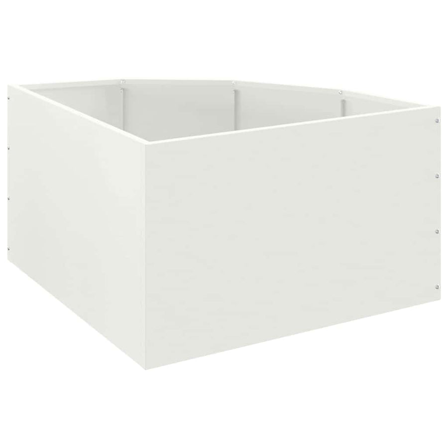 Hoek Plantbak Wit 60 x 60 x 35 cm Staal