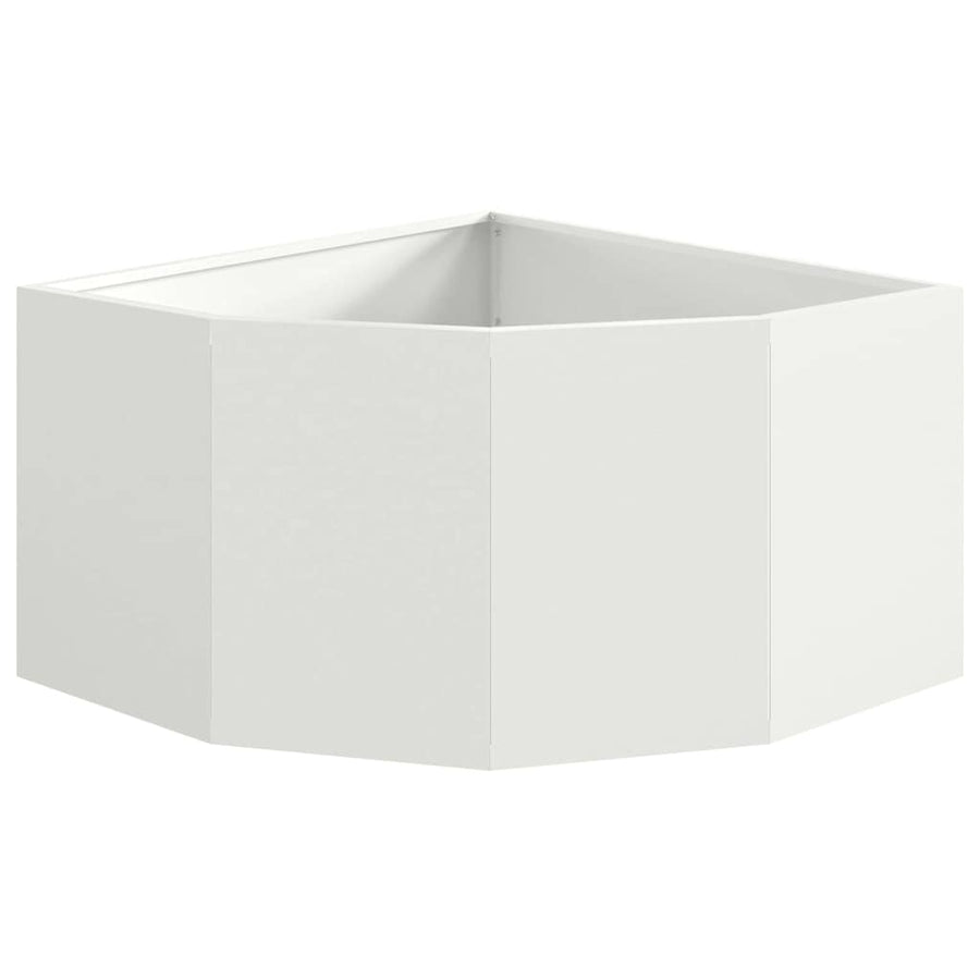 Hoek Plantbak Wit 60 x 60 x 35 cm Staal
