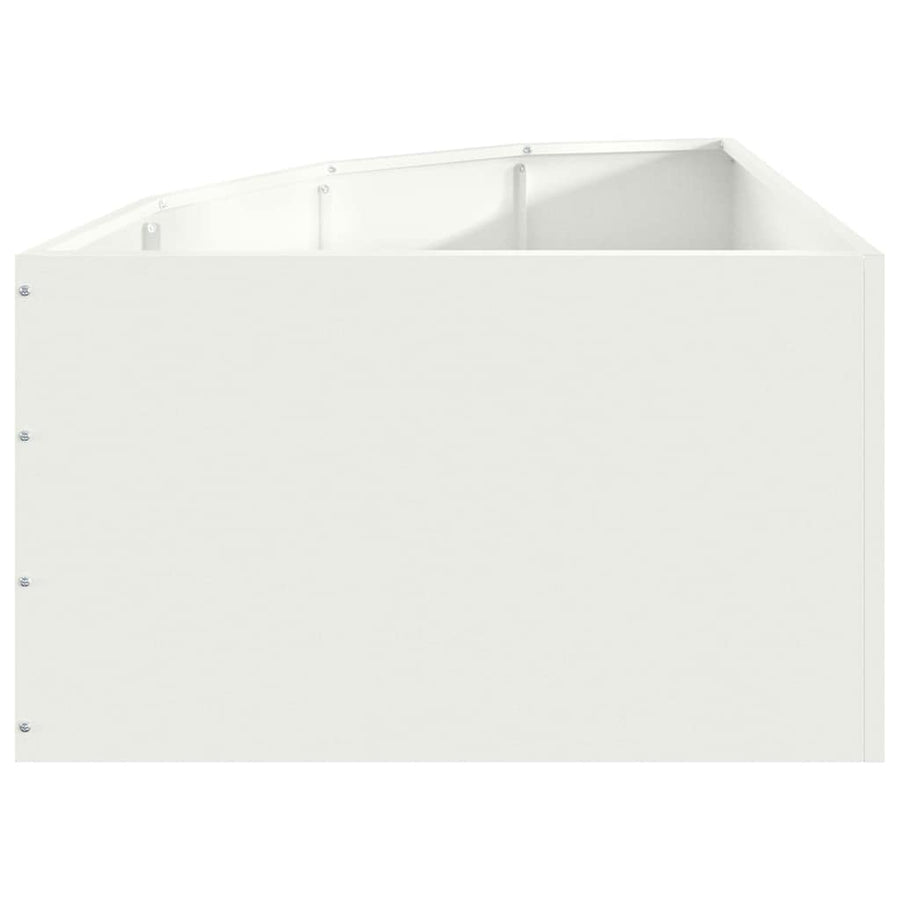 Hoek Plantbak Wit 60 x 60 x 35 cm Staal