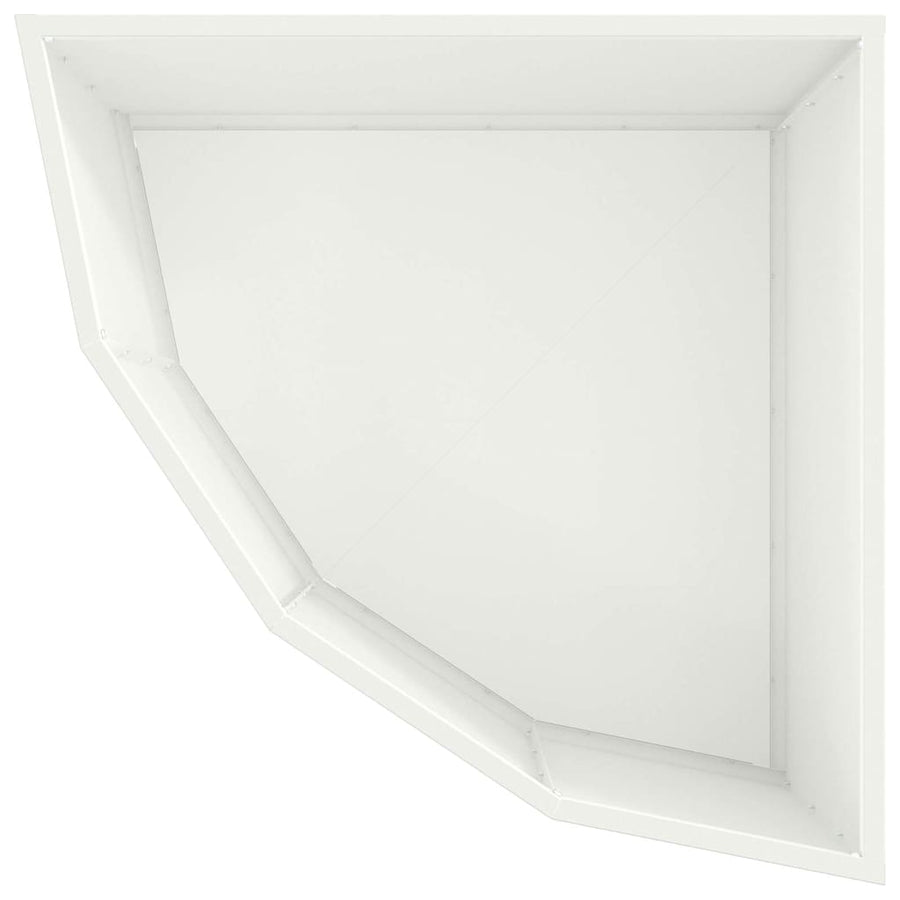 Hoek Plantbak Wit 60 x 60 x 35 cm Staal