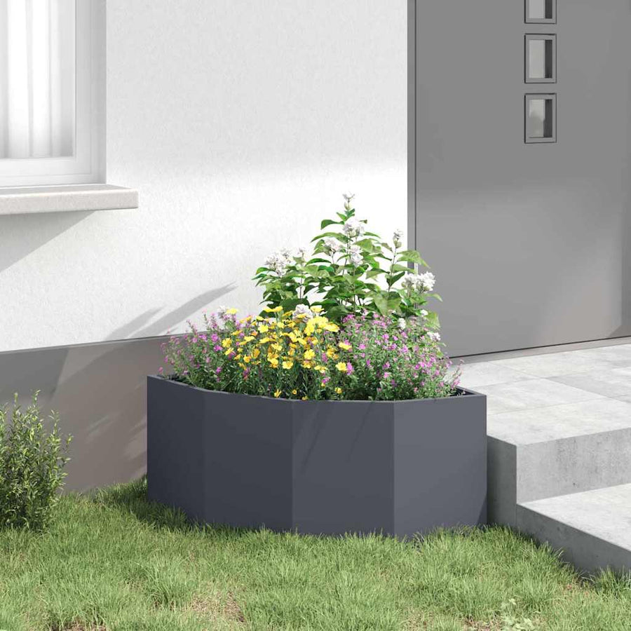 Hoek Plantbak Antraciet 60 x 60 x 35 cm Staal