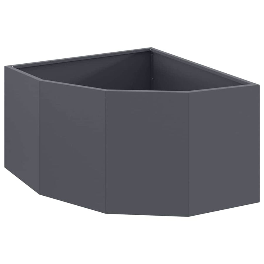 Hoek Plantbak Antraciet 60 x 60 x 35 cm Staal