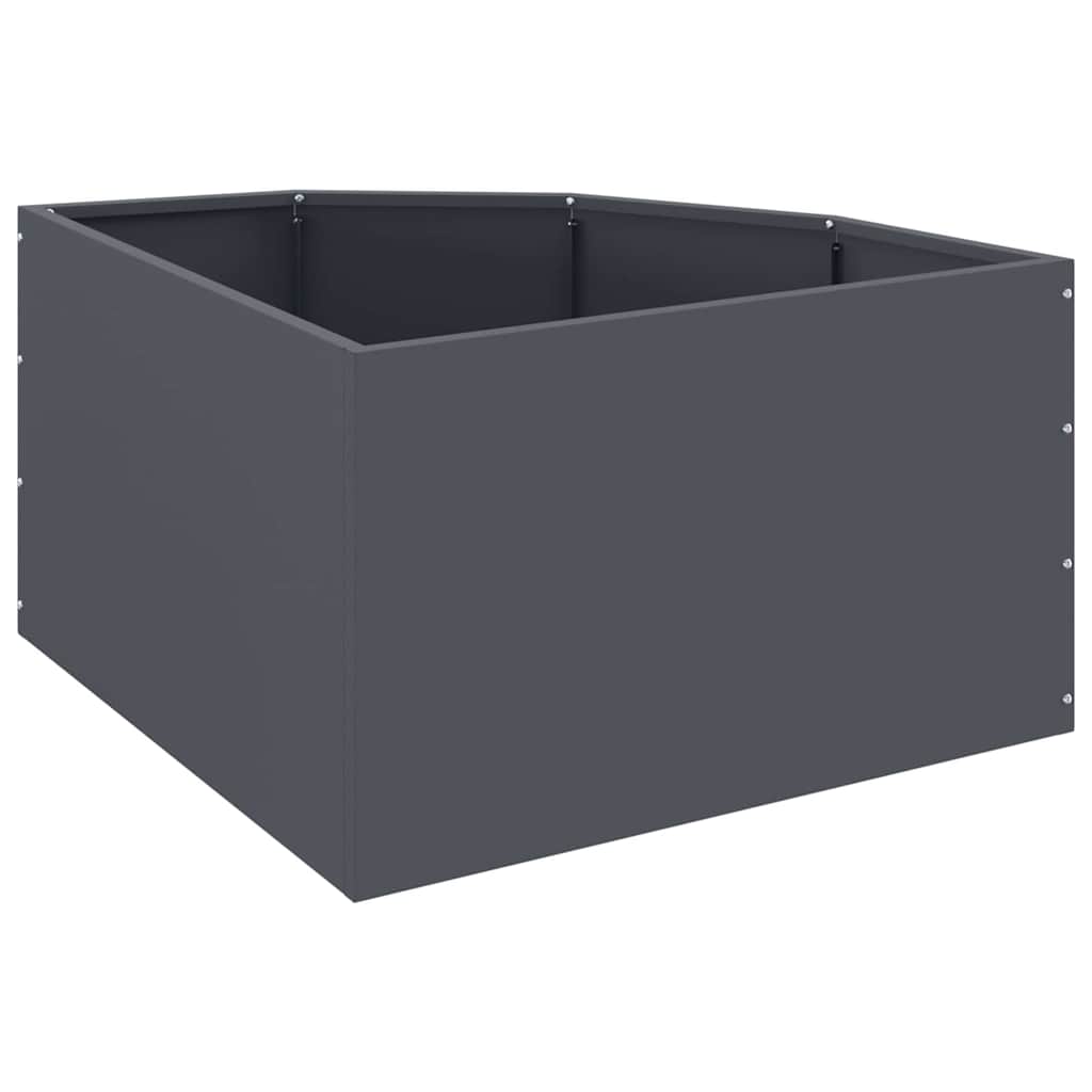 Hoek Plantbak Antraciet 60 x 60 x 35 cm Staal