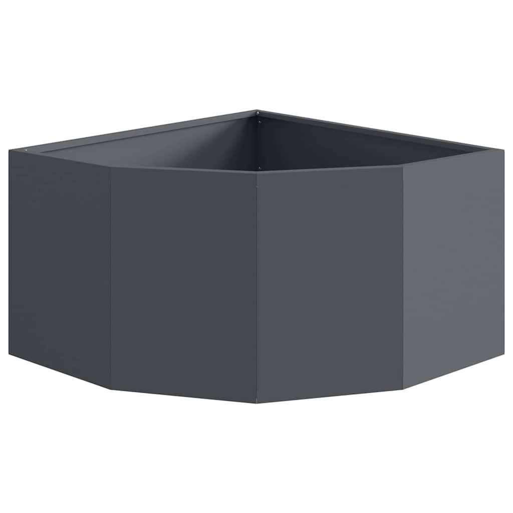 Hoek Plantbak Antraciet 60 x 60 x 35 cm Staal