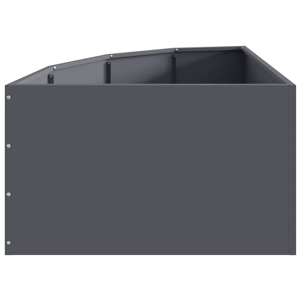 Hoek Plantbak Antraciet 60 x 60 x 35 cm Staal