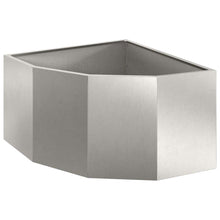 Hoek Plantbak Zilver 60 x 60 x 35 cm Roestvrij staal