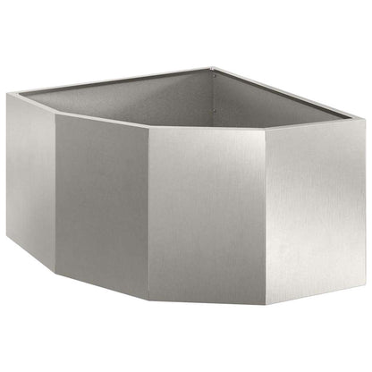 Hoek Plantbak Zilver 60 x 60 x 35 cm Roestvrij staal