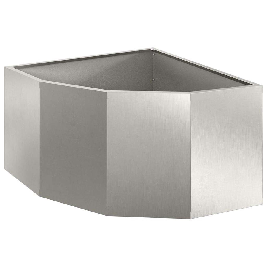 Hoek Plantbak Zilver 60 x 60 x 35 cm Roestvrij staal