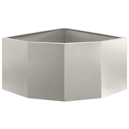 Hoek Plantbak Zilver 60 x 60 x 35 cm Roestvrij staal