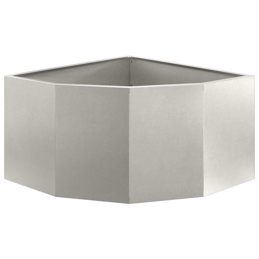 Hoek Plantbak Zilver 60 x 60 x 35 cm Roestvrij staal