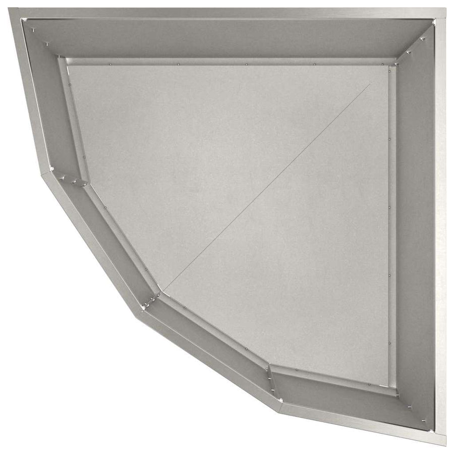 Hoek Plantbak Zilver 60 x 60 x 35 cm Roestvrij staal