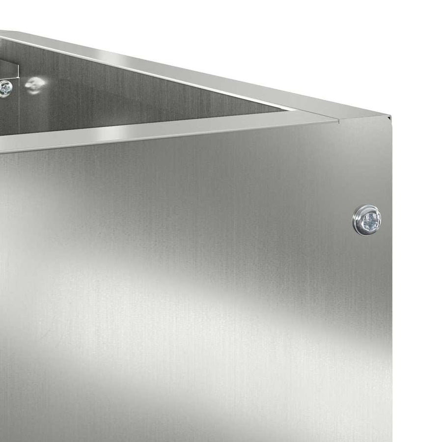 Hoek Plantbak Zilver 60 x 60 x 35 cm Gegalvaniseerd staal