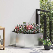 Hoek Plantbak Zilver 60 x 60 x 35 cm Gegalvaniseerd staal