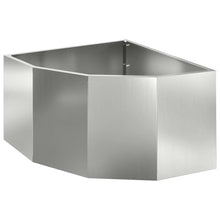 Hoek Plantbak Zilver 60 x 60 x 35 cm Gegalvaniseerd staal