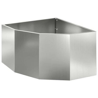 Hoek Plantbak Zilver 60 x 60 x 35 cm Gegalvaniseerd staal