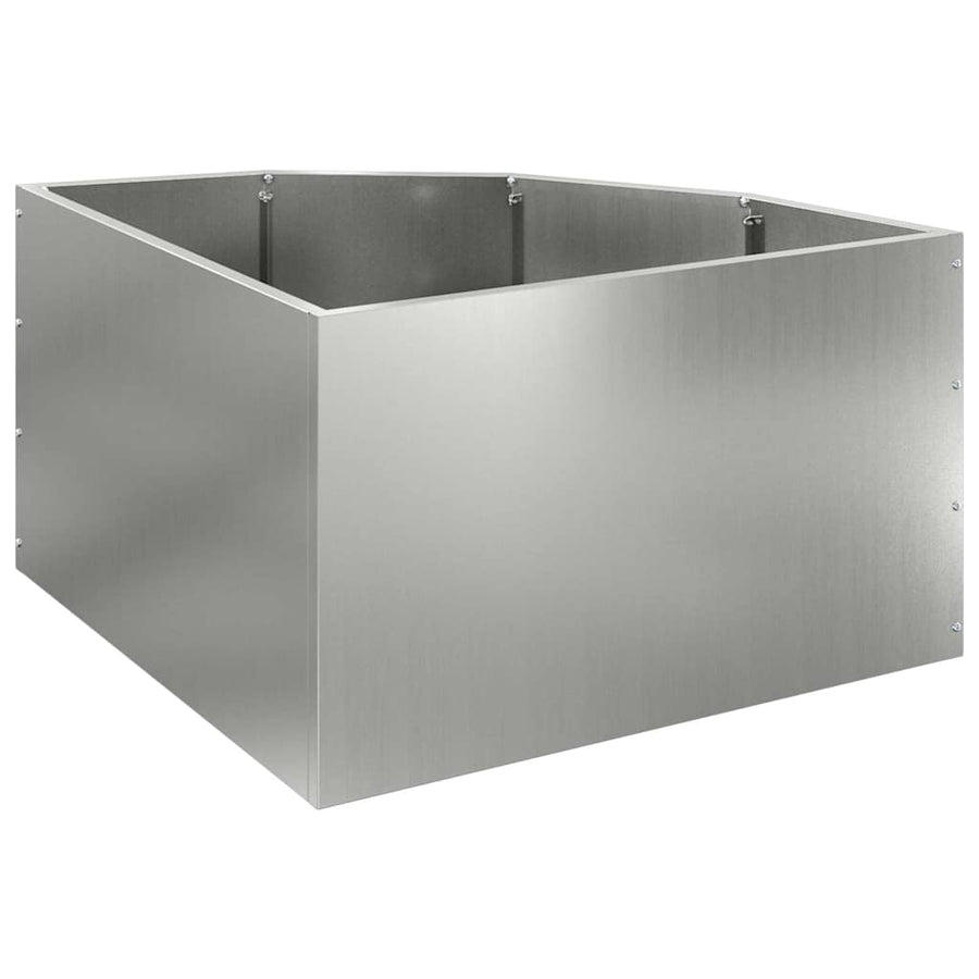 Hoek Plantbak Zilver 60 x 60 x 35 cm Gegalvaniseerd staal