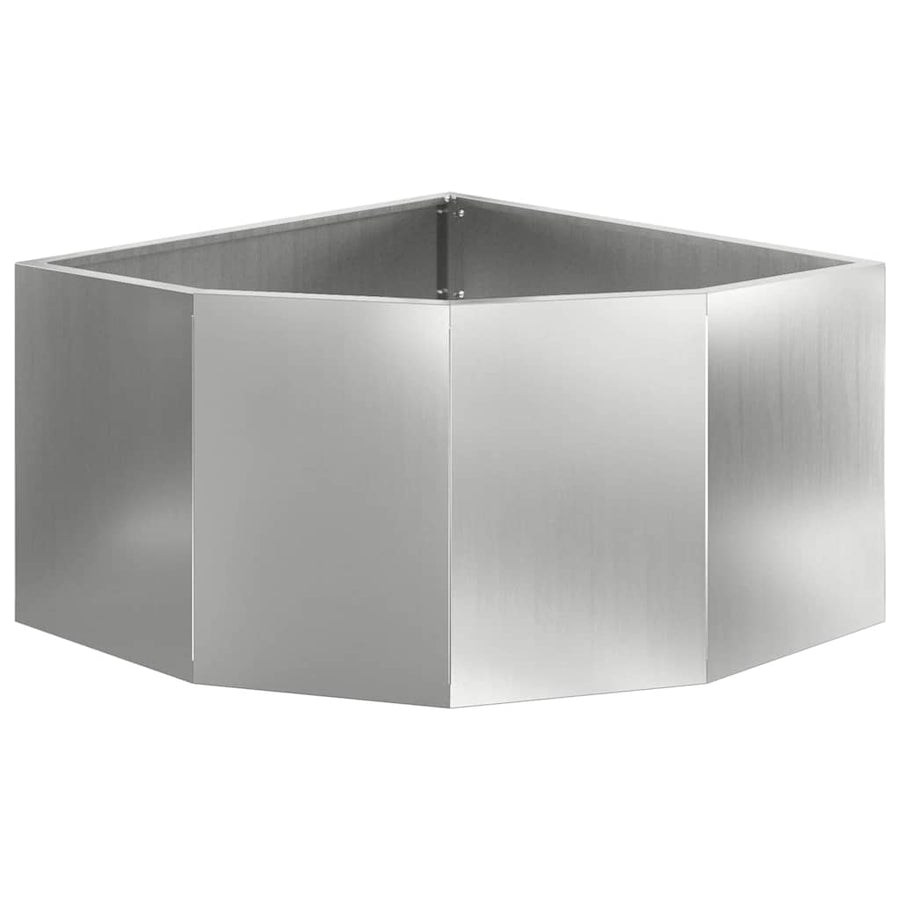 Hoek Plantbak Zilver 60 x 60 x 35 cm Gegalvaniseerd staal