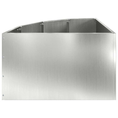 Hoek Plantbak Zilver 60 x 60 x 35 cm Gegalvaniseerd staal