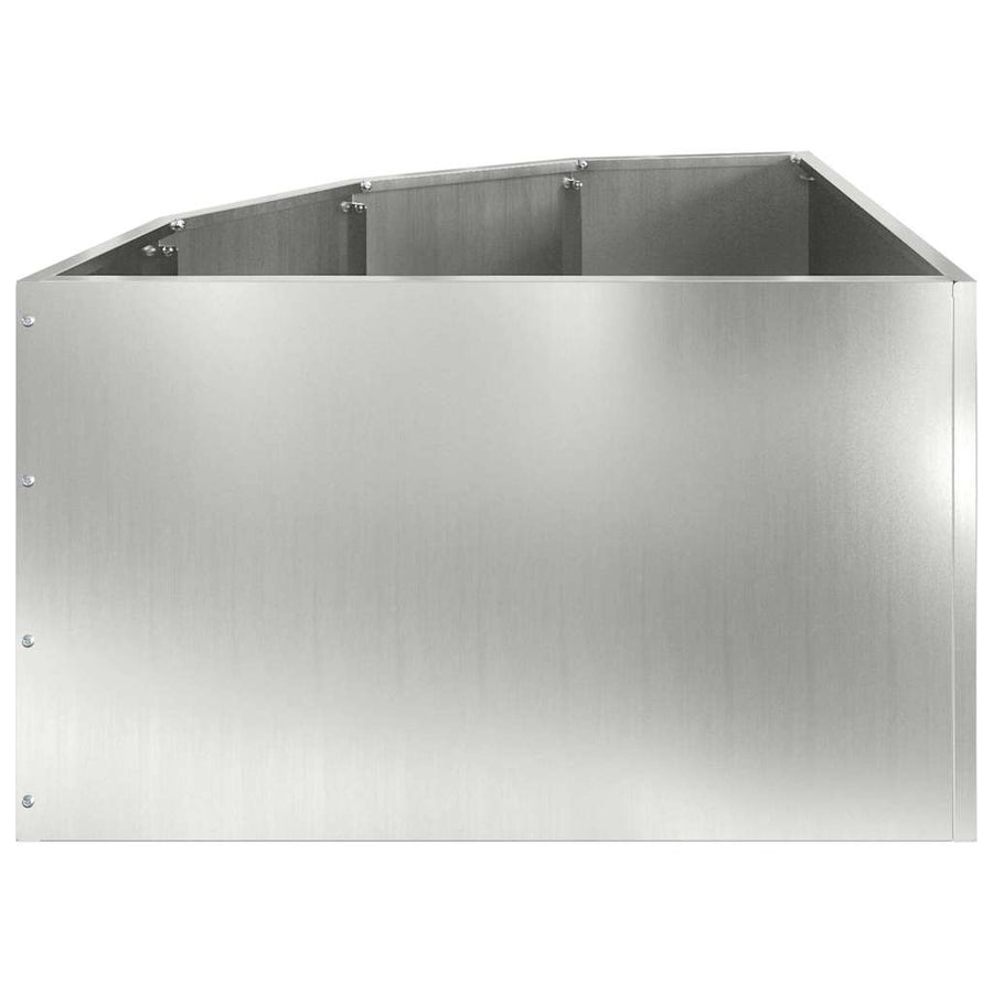 Hoek Plantbak Zilver 60 x 60 x 35 cm Gegalvaniseerd staal
