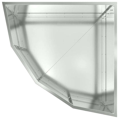 Hoek Plantbak Zilver 60 x 60 x 35 cm Gegalvaniseerd staal