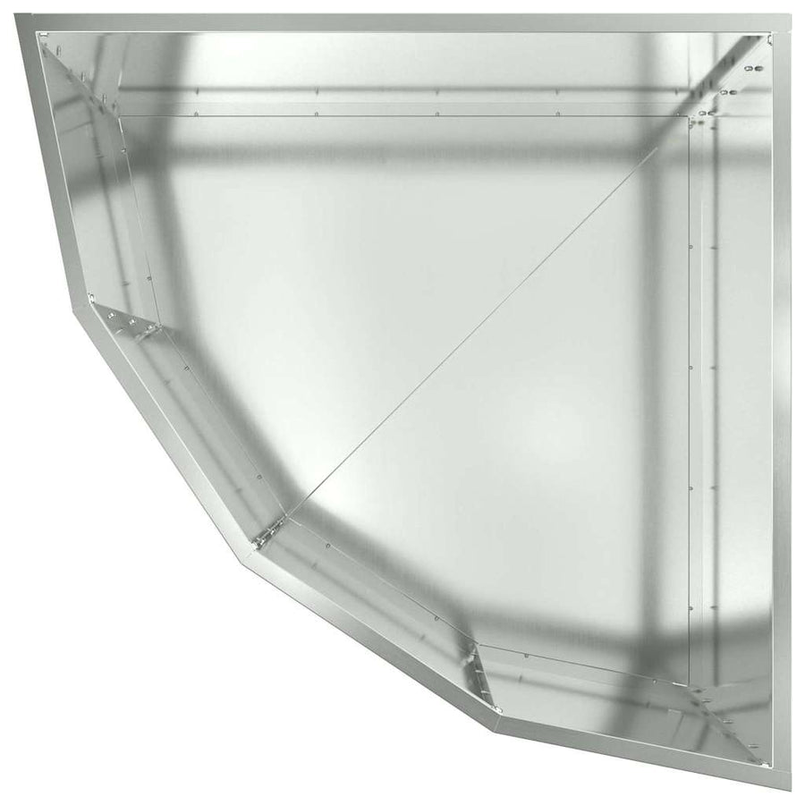 Hoek Plantbak Zilver 60 x 60 x 35 cm Gegalvaniseerd staal