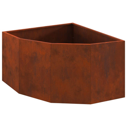 Hoek Plantbak Roestig 60 x 60 x 35 cm