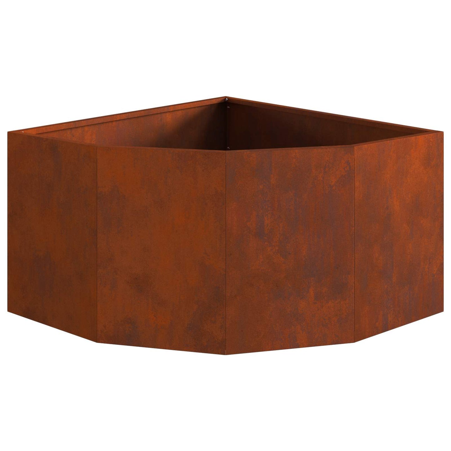 Hoek Plantbak Roestig 60 x 60 x 35 cm