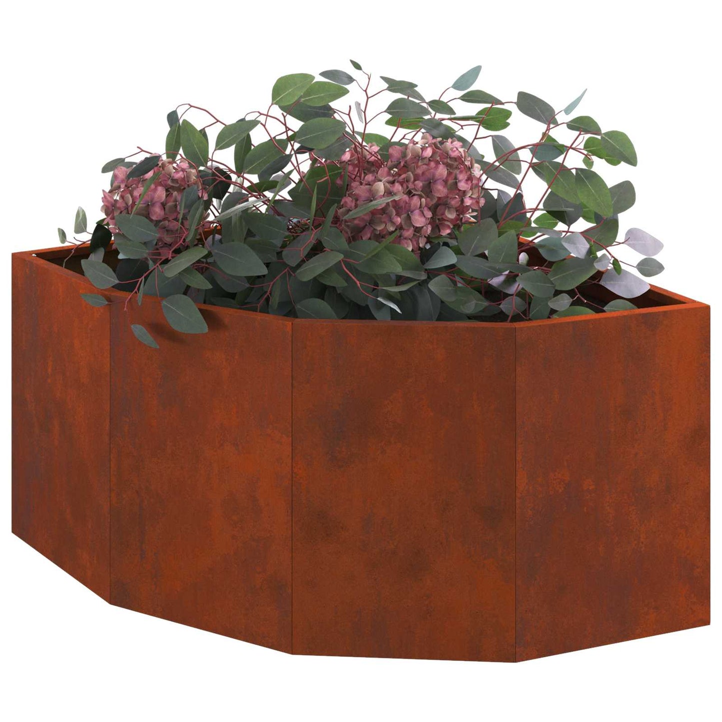 Hoek Plantbak Roestig 60 x 60 x 35 cm