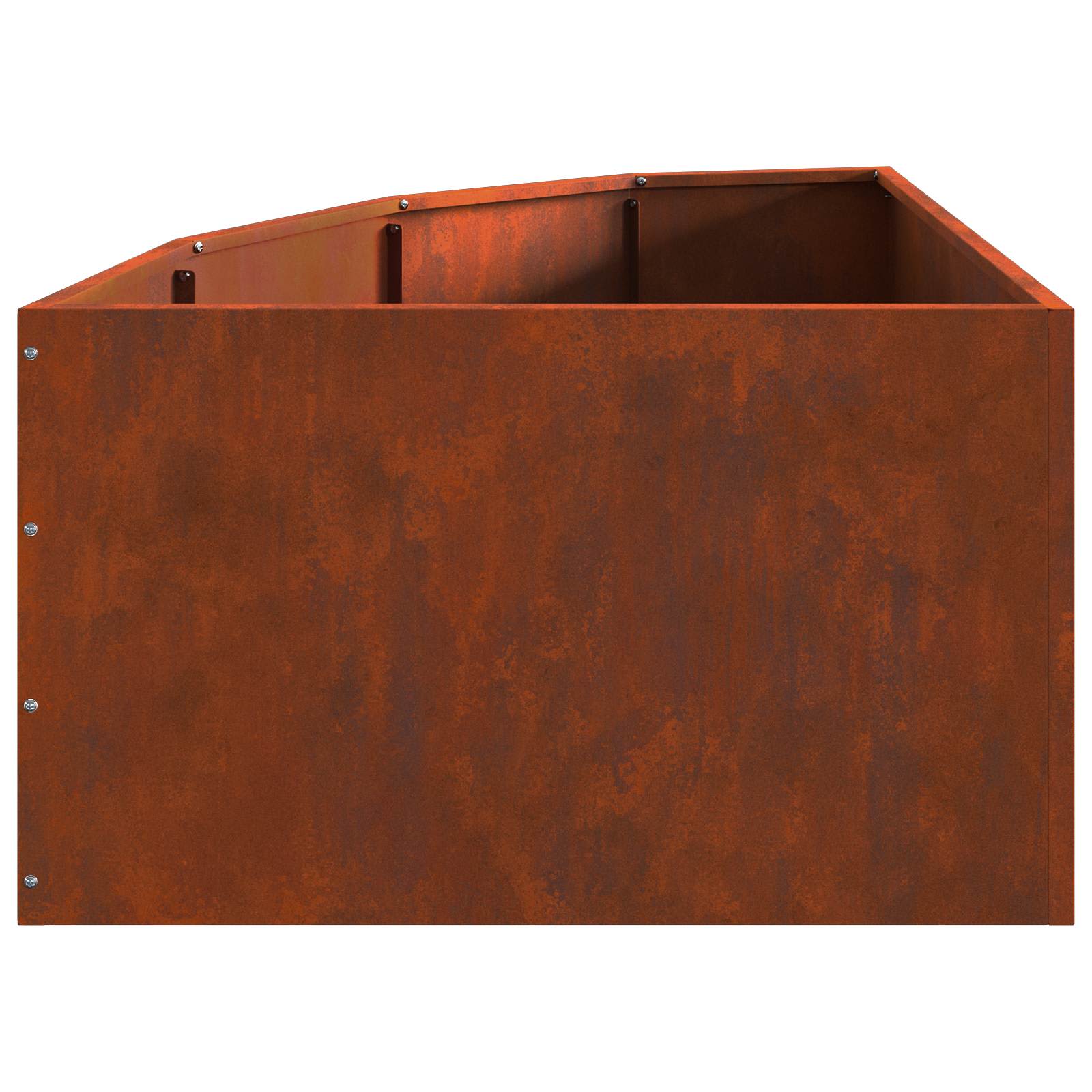 Hoek Plantbak Roestig 60 x 60 x 35 cm