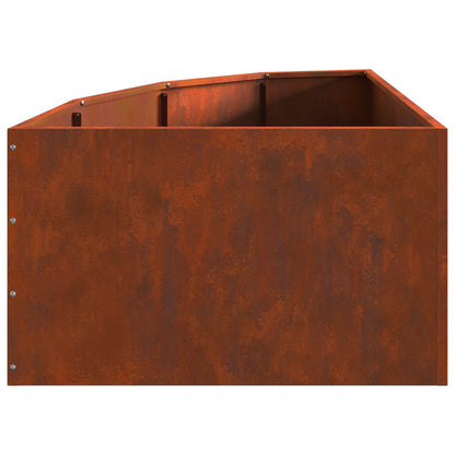 Hoek Plantbak Roestig 60 x 60 x 35 cm