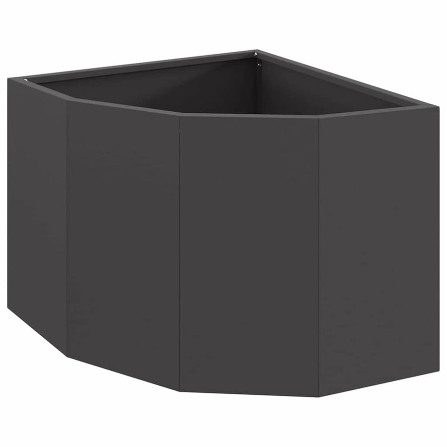 Hoek Plantbak Zwart 45 x 45 x 35 cm Staal