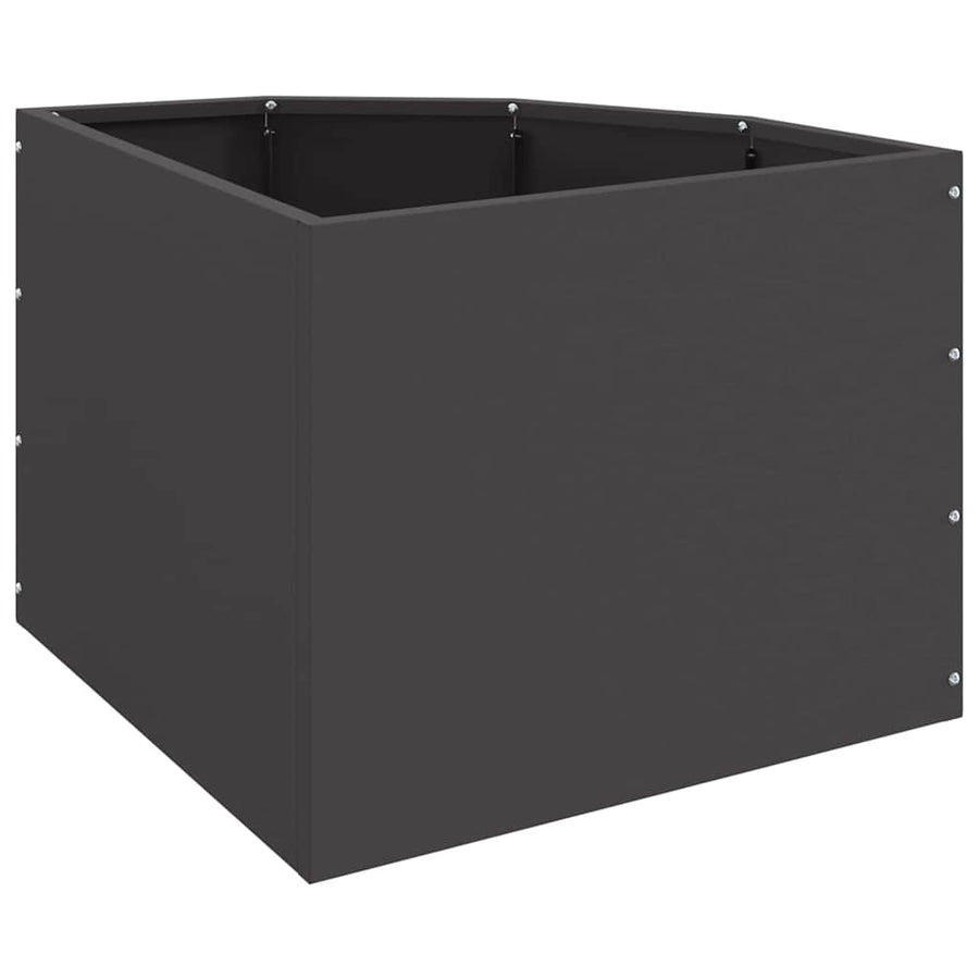 Hoek Plantbak Zwart 45 x 45 x 35 cm Staal