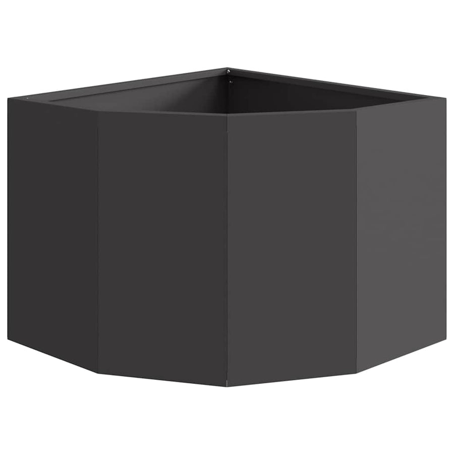 Hoek Plantbak Zwart 45 x 45 x 35 cm Staal