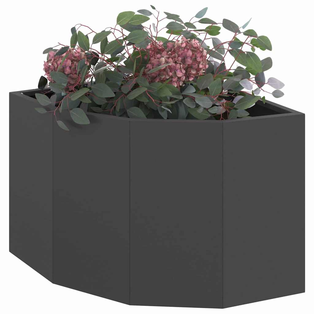 Hoek Plantbak Zwart 45 x 45 x 35 cm Staal